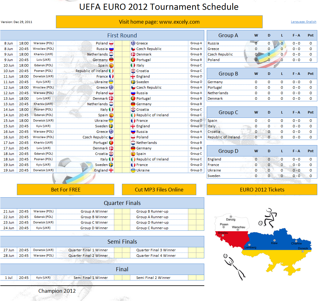 Euro Cup 2012 Schedule Indian Time Pdf