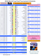 2010 World Cup  South Africa Calendar in Excel