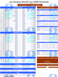Screenshot Ice Hockey World Cup Schedule